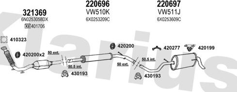 Klarius 790303E - Система випуску ОГ autocars.com.ua