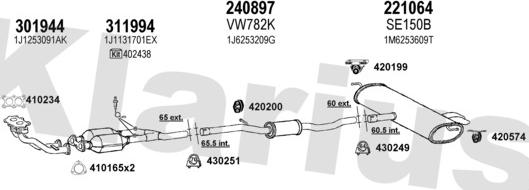 Klarius 790385E - Система випуску ОГ autocars.com.ua