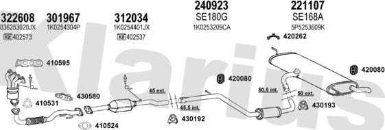 Klarius 790464E - Система випуску ОГ autocars.com.ua