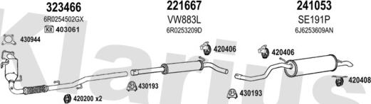 Klarius 790487E - Система выпуска ОГ avtokuzovplus.com.ua