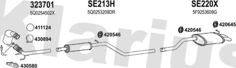 Klarius 790542U - Система випуску ОГ autocars.com.ua