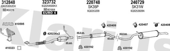 Klarius 790567E - Система випуску ОГ autocars.com.ua