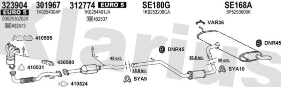 Klarius 790590U - Система випуску ОГ autocars.com.ua