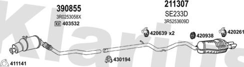 Klarius 790612E - Система випуску ОГ autocars.com.ua