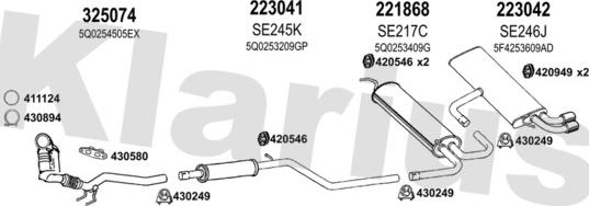 Klarius 790634E - Система випуску ОГ autocars.com.ua