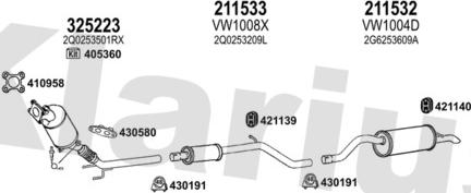 Klarius 790650E - Система випуску ОГ autocars.com.ua