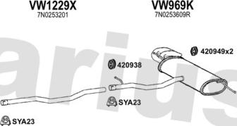 Klarius 790654U - Система випуску ОГ autocars.com.ua