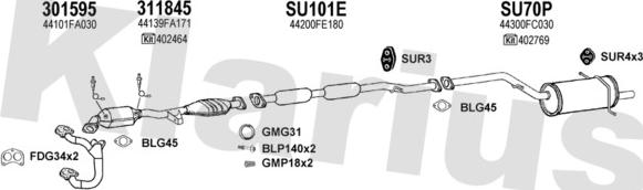 Klarius 800066U - Система випуску ОГ autocars.com.ua