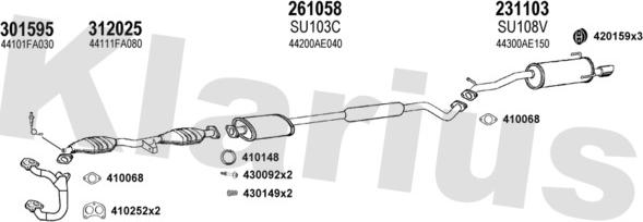 Klarius 800078E - Система випуску ОГ autocars.com.ua