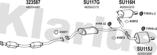 Klarius 800091U - Система випуску ОГ autocars.com.ua