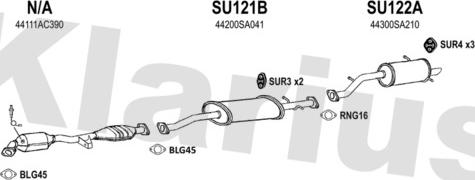 Klarius 800100U - Система випуску ОГ autocars.com.ua