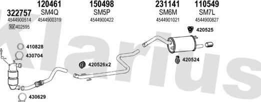 Klarius 810008E - Система випуску ОГ autocars.com.ua