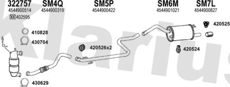 Klarius 810008U - Система випуску ОГ autocars.com.ua