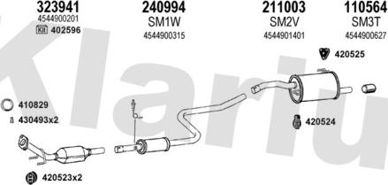 Klarius 810017E - Система випуску ОГ autocars.com.ua