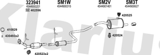 Klarius 810017U - Система випуску ОГ autocars.com.ua