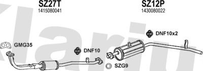 Klarius 820014U - Система випуску ОГ autocars.com.ua