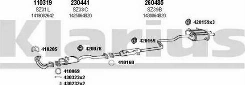 Klarius 820022E - Система випуску ОГ autocars.com.ua