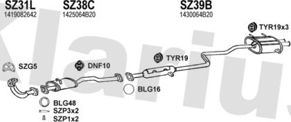 Klarius 820022U - Система випуску ОГ autocars.com.ua