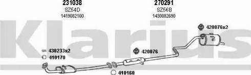 Klarius 820036E - Система випуску ОГ autocars.com.ua