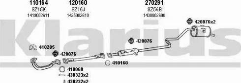 Klarius 820041E - Система випуску ОГ autocars.com.ua