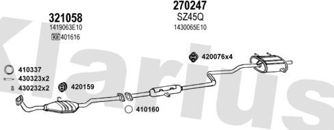 Klarius 820043E - Система випуску ОГ autocars.com.ua