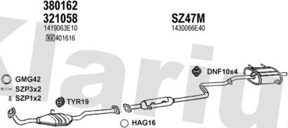 Klarius 820060U - Система випуску ОГ autocars.com.ua