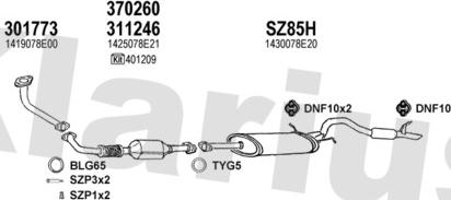 Klarius 820071U - Система випуску ОГ autocars.com.ua