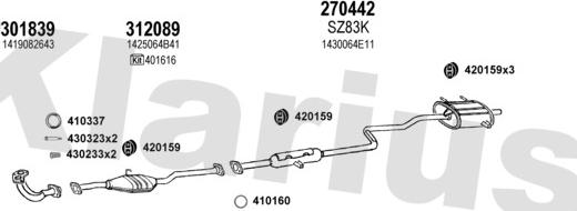 Klarius 820096E - Система випуску ОГ autocars.com.ua
