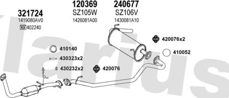 Klarius 820108E - Система випуску ОГ autocars.com.ua