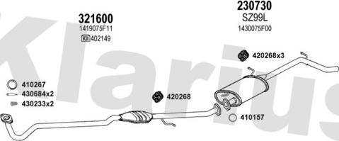 Klarius 820178E - Система випуску ОГ autocars.com.ua