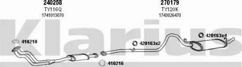 Klarius 900023E - Система випуску ОГ autocars.com.ua