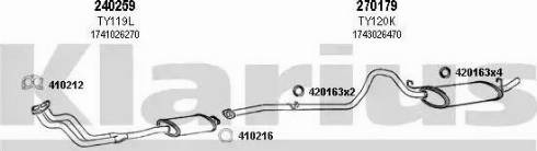 Klarius 900026E - Система випуску ОГ autocars.com.ua