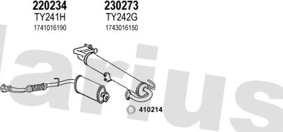 Klarius 900077E - Система випуску ОГ autocars.com.ua