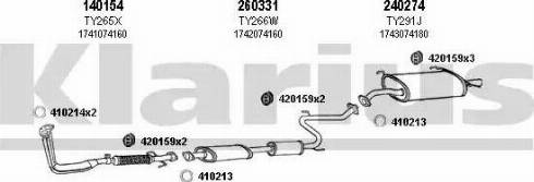 Klarius 900119E - Система випуску ОГ autocars.com.ua