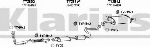 Klarius 900119U - Система випуску ОГ autocars.com.ua