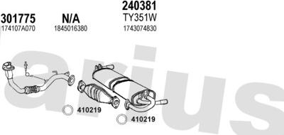 Klarius 900143E - Система випуску ОГ autocars.com.ua