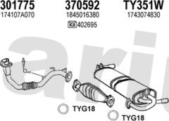 Klarius 900143U - Система випуску ОГ autocars.com.ua