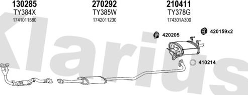 Klarius 900177E - Система випуску ОГ autocars.com.ua