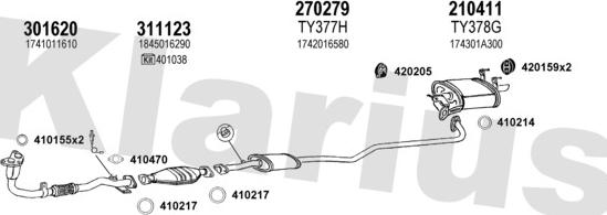 Klarius 900181E - Система випуску ОГ autocars.com.ua