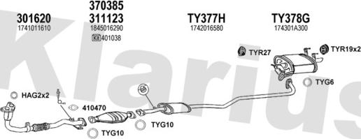 Klarius 900181U - Система випуску ОГ autocars.com.ua