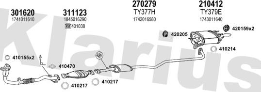 Klarius 900185E - Система випуску ОГ autocars.com.ua