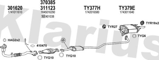 Klarius 900185U - Система випуску ОГ autocars.com.ua
