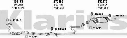Klarius 900195E - Система випуску ОГ autocars.com.ua