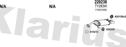 Klarius 900198E - Система випуску ОГ autocars.com.ua