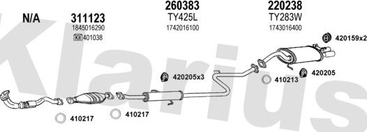 Klarius 900199E - Система випуску ОГ autocars.com.ua