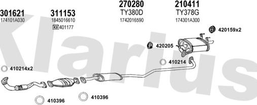 Klarius 900203E - Система випуску ОГ autocars.com.ua