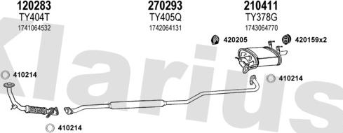 Klarius 900209E - Система випуску ОГ autocars.com.ua