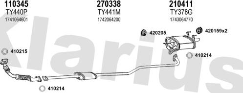 Klarius 900239E - Система випуску ОГ autocars.com.ua