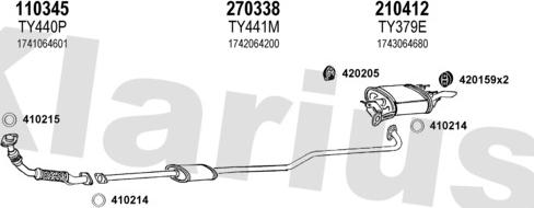 Klarius 900269E - Система випуску ОГ autocars.com.ua