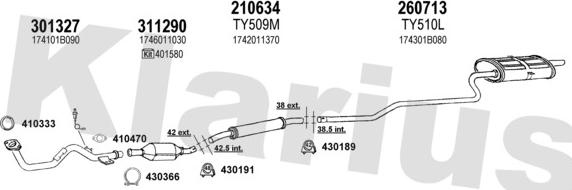 Klarius 900333E - Система випуску ОГ autocars.com.ua